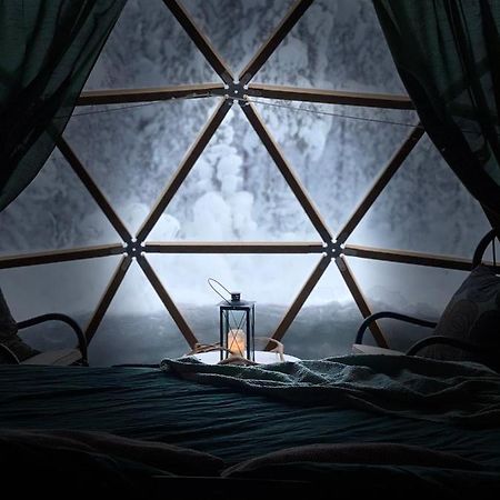 Aurora Igloo Fireplace-Heated Tents In A Secret Forest With Private Jacuzzi And Shared Sauna Bathroom And Dog Friendly Ροβανιέμι Εξωτερικό φωτογραφία